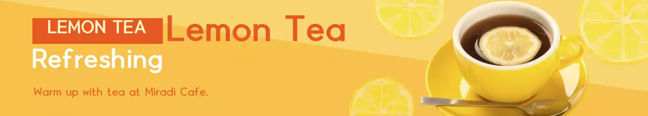 Banner de propaganda de chá simples amarelo