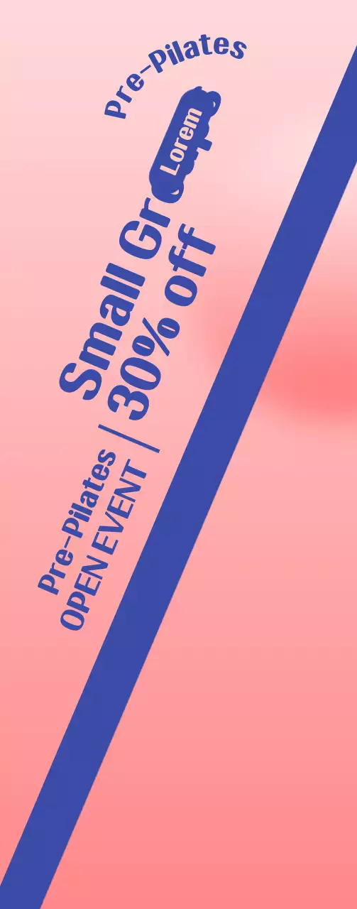 Promote a Pilates Open event with a pink background
