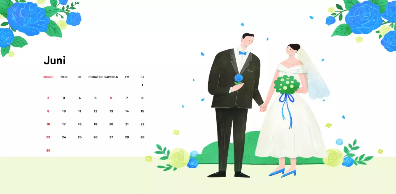 Ein warmer, illustrierter Kalender für das neue Jahr