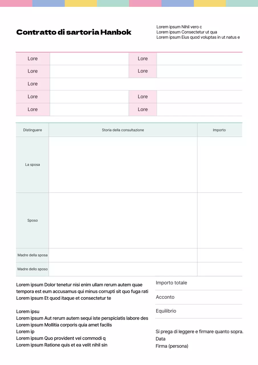Contratto di personalizzazione dell'Hanbok in rosa e chartreuse