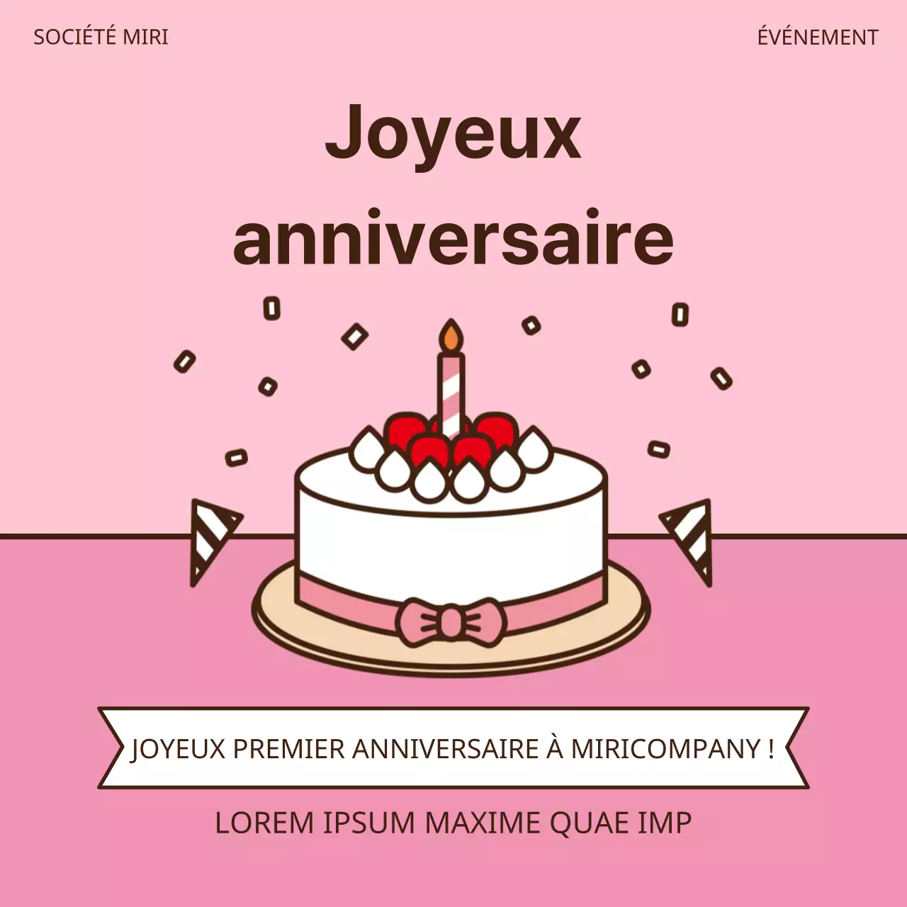 Anniversaire en rose