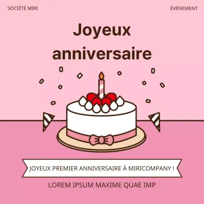 Anniversaire en rose