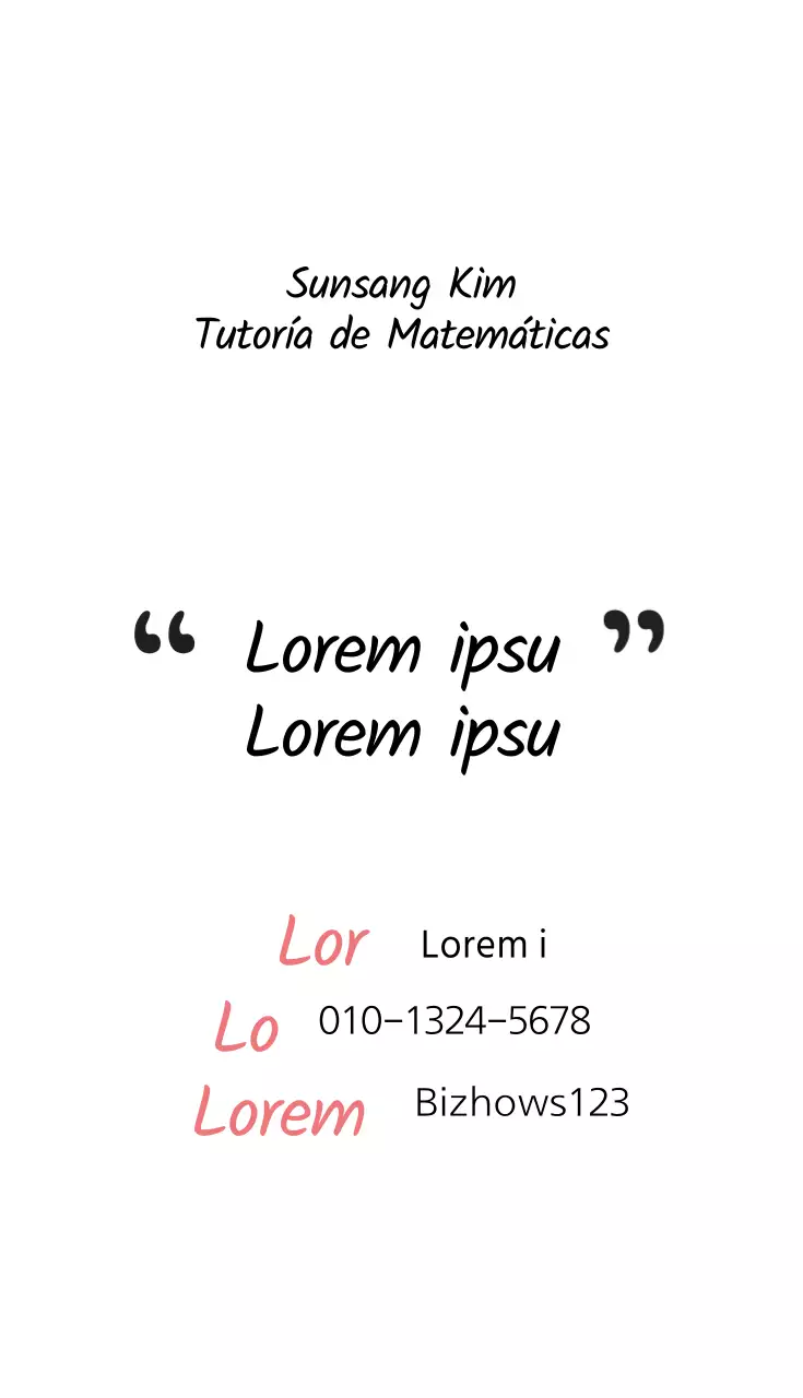 Sunsaint Kim Tutoría Matemáticas