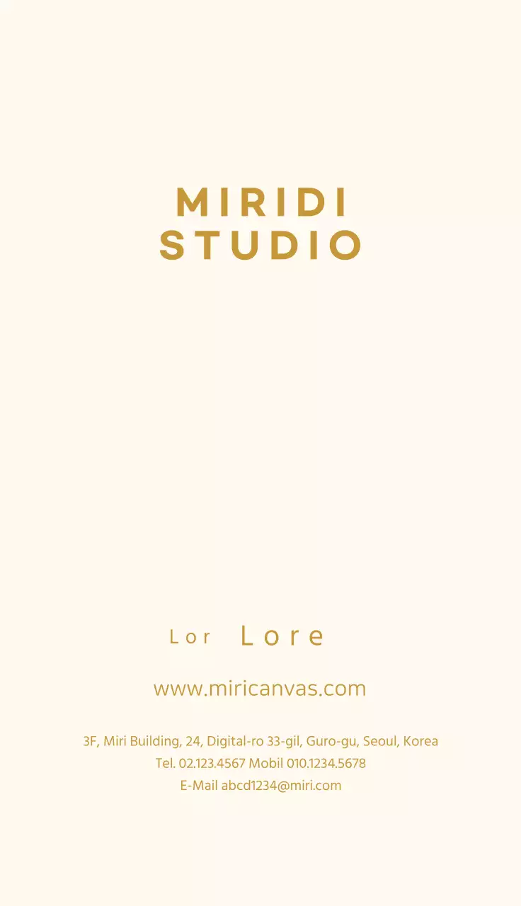 Beigefarbenes kreisförmiges Logo-Studio