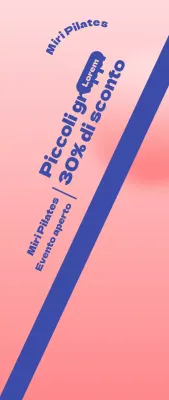 Promuovete il vostro evento Pilates Open con uno sfondo rosa