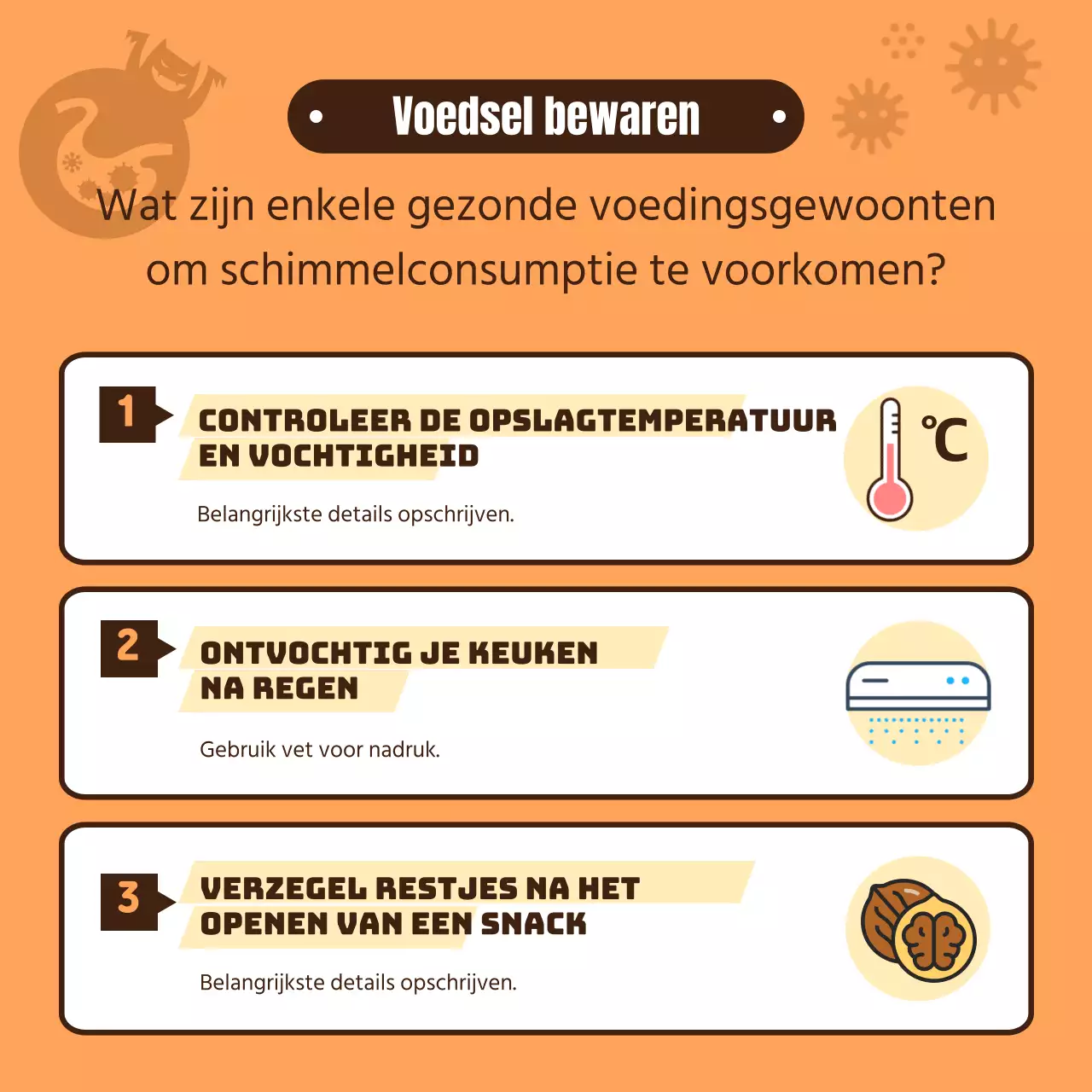 Wijsheid over het bewaren en eten van bruine, kruipende schimmel CardNews