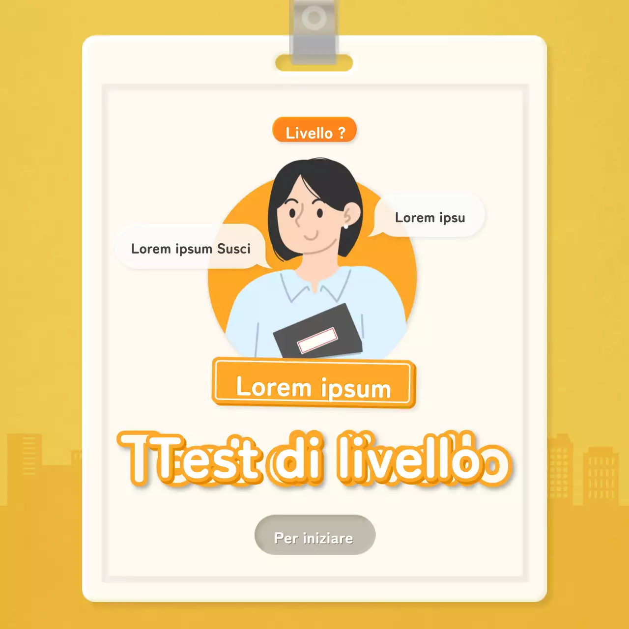 Lista di controllo a livello di lavoratore con concetto di scheda arancione per i dipendenti