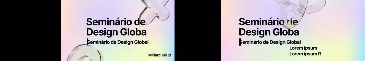 Um seminário de design colorido, simples e moderno