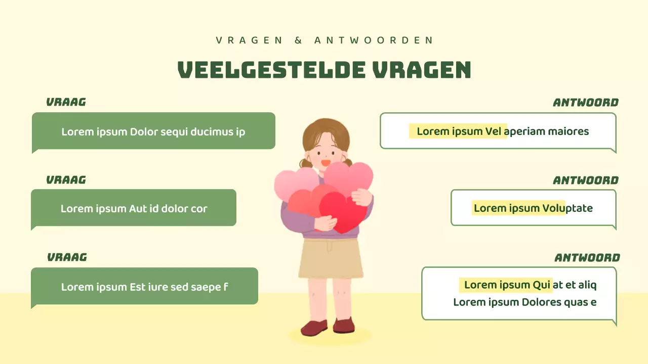 Groene en gele vrijwilligerstrainingsmaterialen voor middelbare scholieren