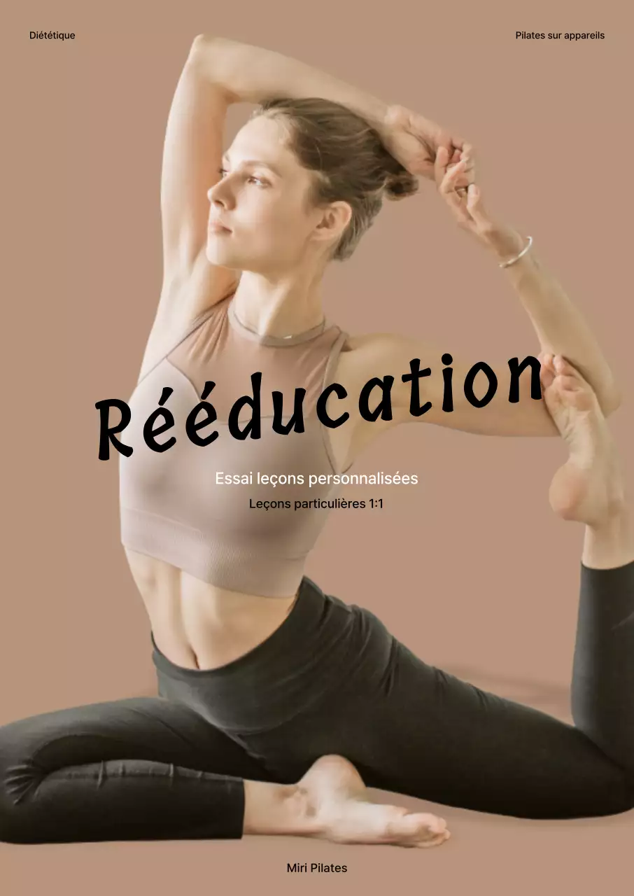 Recruter un cours de Pilates sur un fond nu