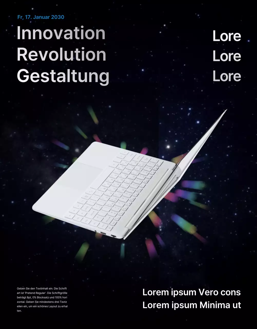 Schwarz-weißes Notizbuch Detailseite