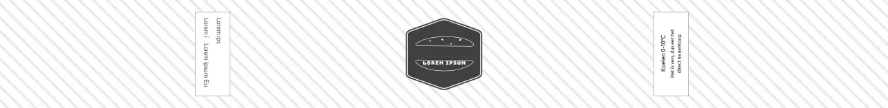Sandwichlabel met grijs streeppatroon
