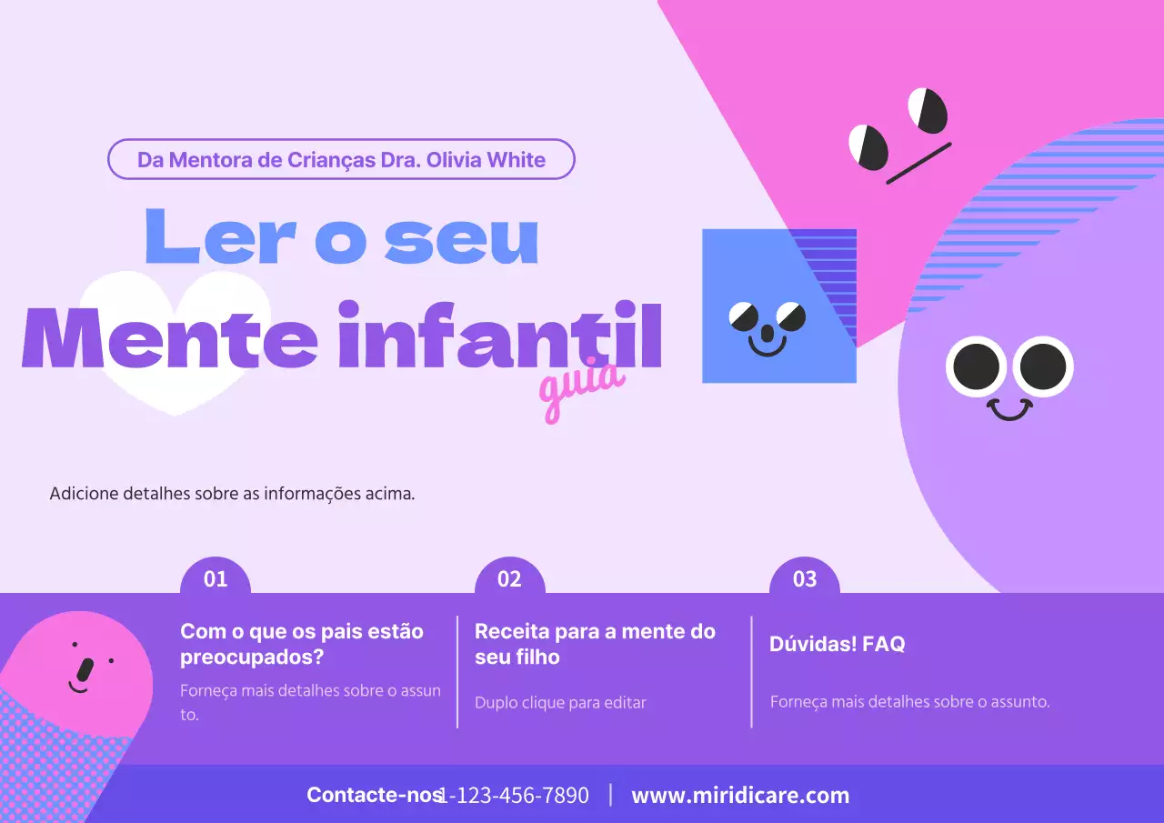 Guia de aconselhamento psicológico para crianças de cor púrpura e cor-de-rosa