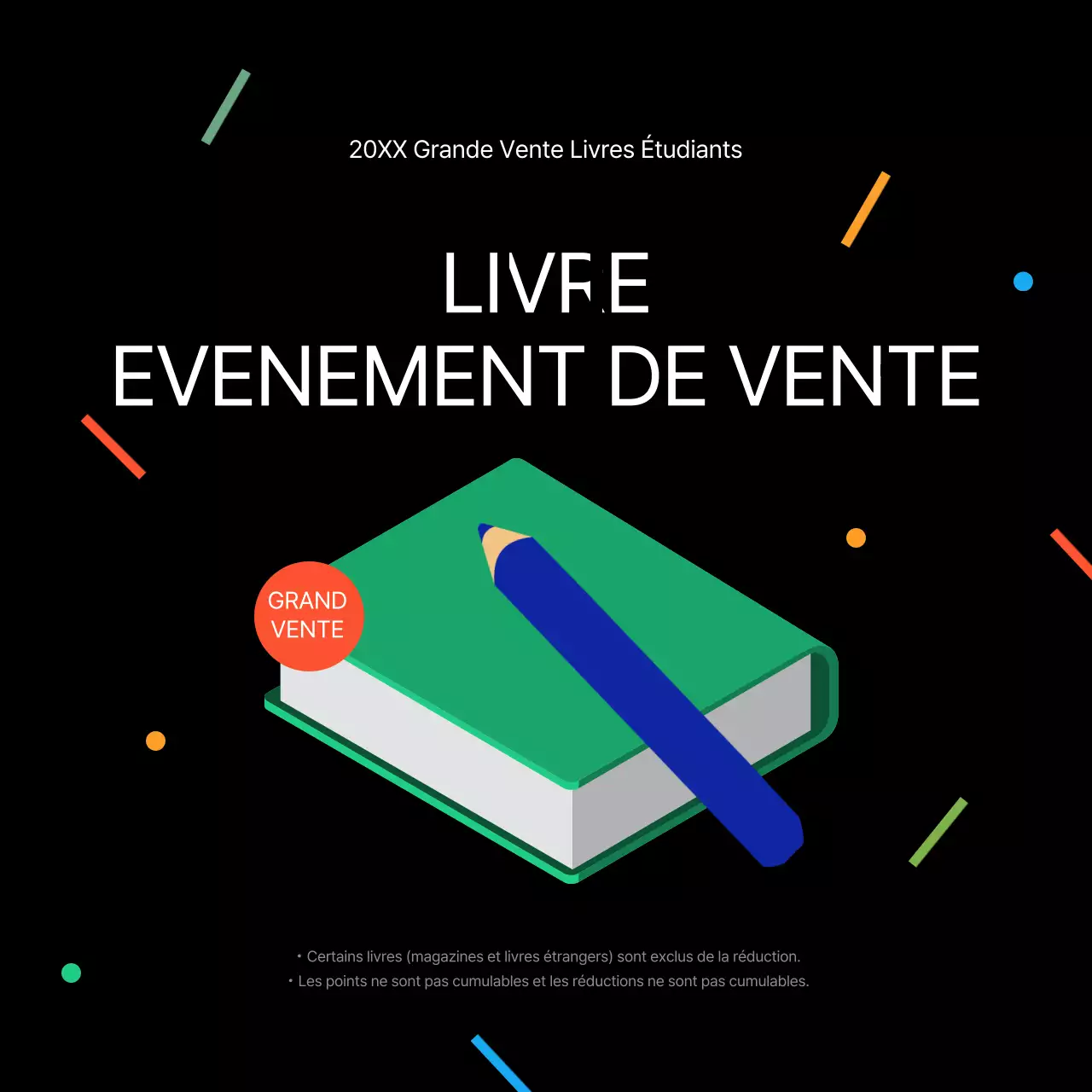 Vente de produits noirs et vifs pour l'examen d'entrée à l'université