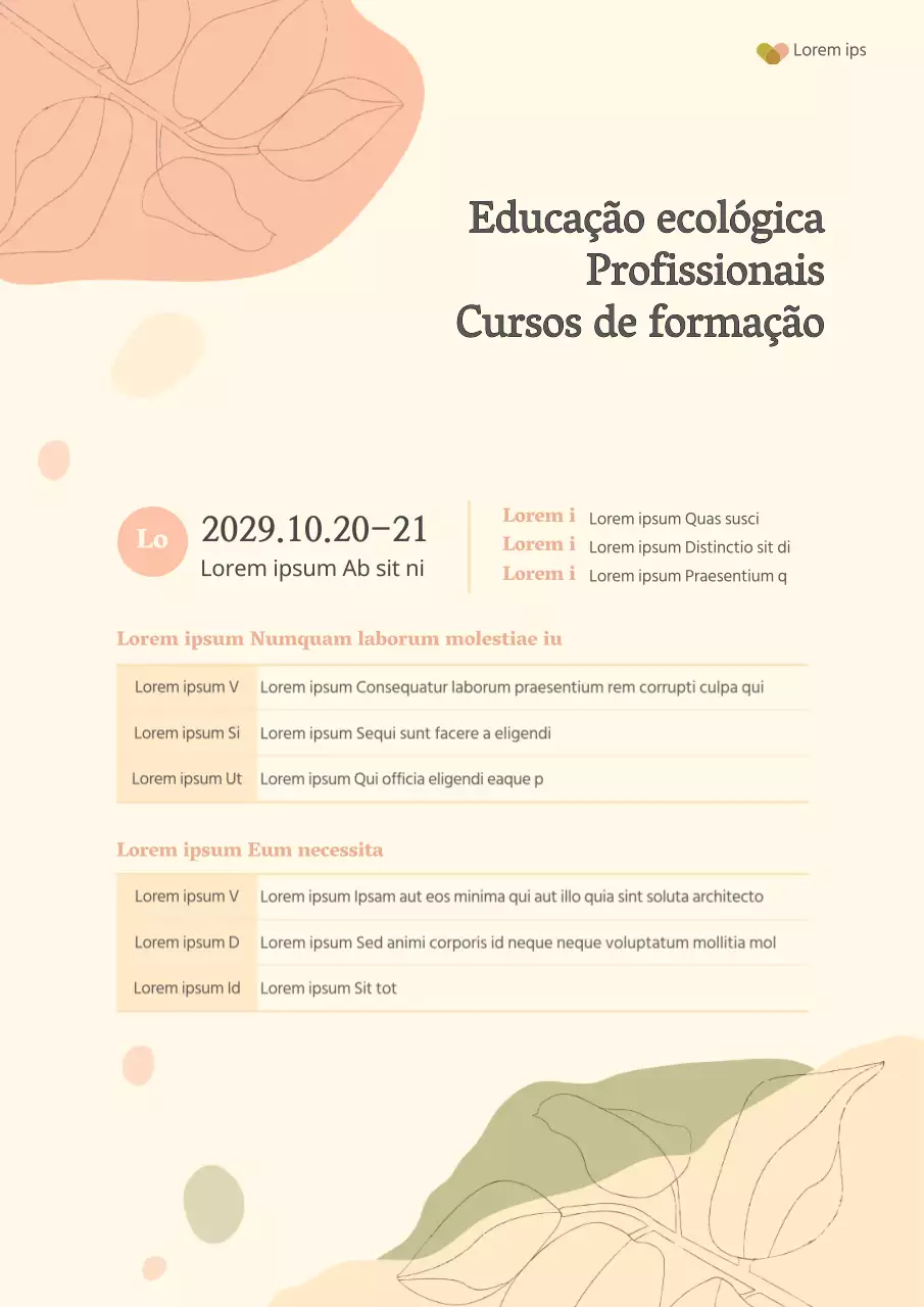 Aulas sobre a natureza bege