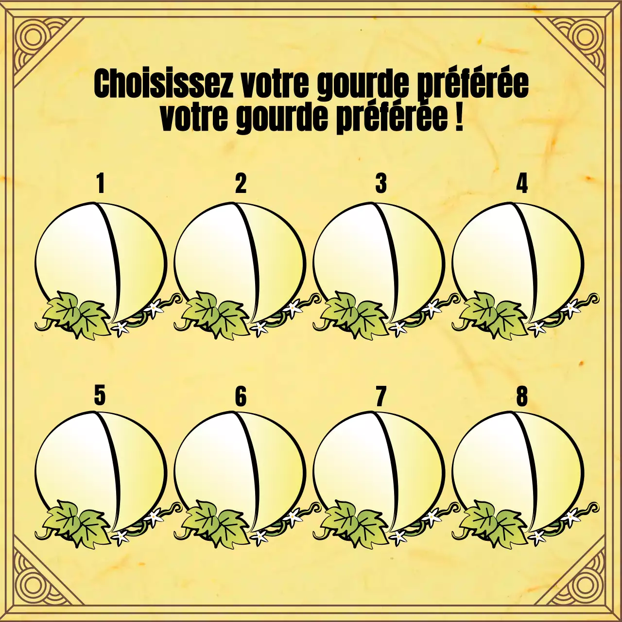 Illustration d'un personnage traditionnel de vache jaune pour dire la bonne aventure du Nouvel An