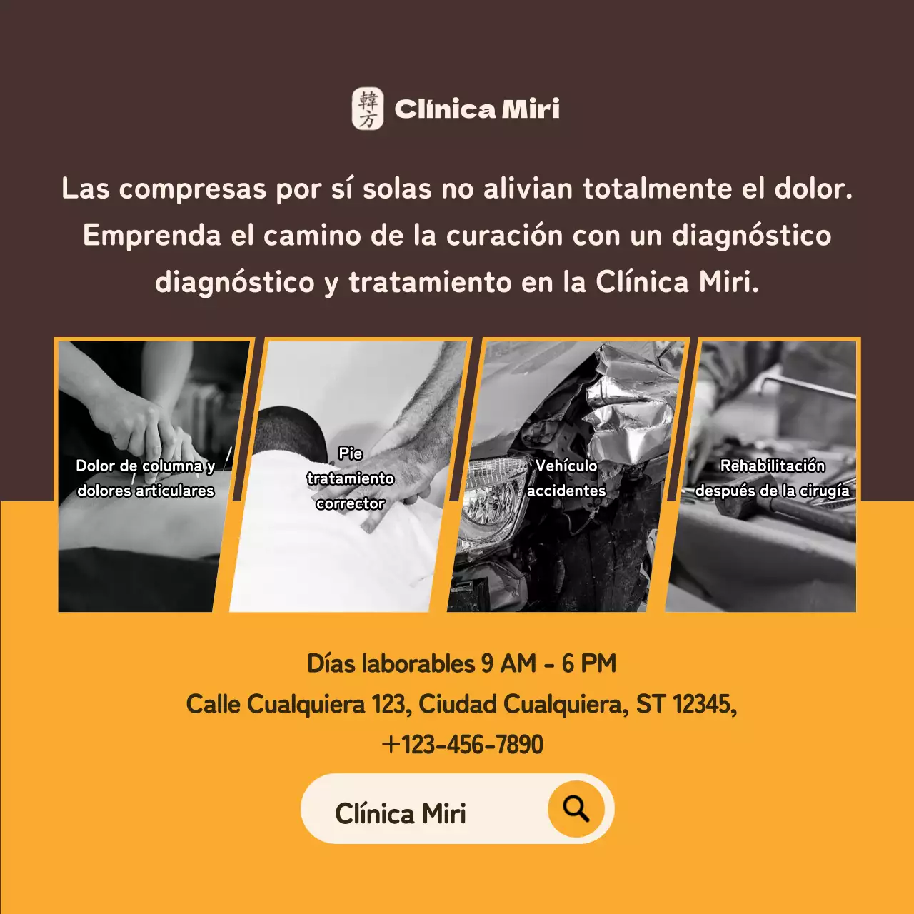 Cataplasmas contextualizados con un concepto de dibujos animados amarillos y marrones