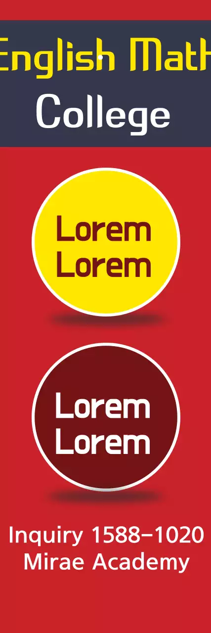 Banner de promoção educacional simples vermelho