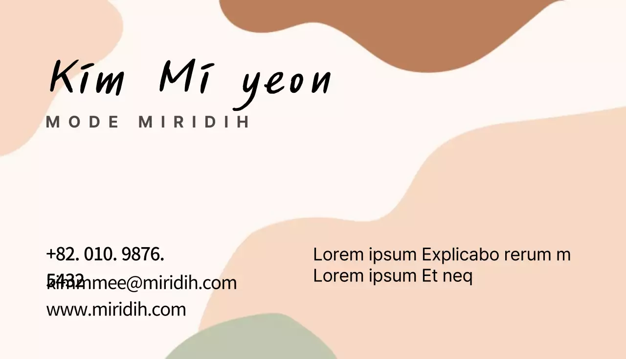 Cartes de visite de la mode