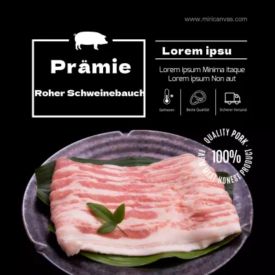 Schwarzer roher Premium-Schweinebauch Koreanisches Handschweinefleisch - Kopie