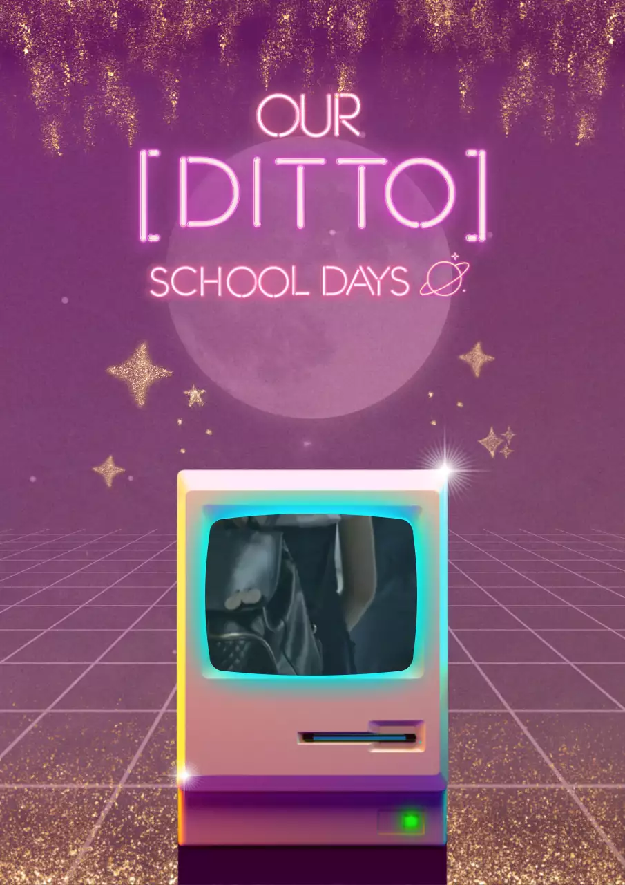 핑크와 골드의 레트로한 학창시절 게시글