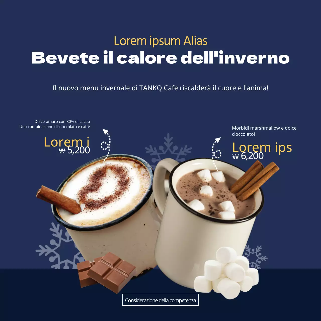 Evento invernale per i nuovi menu