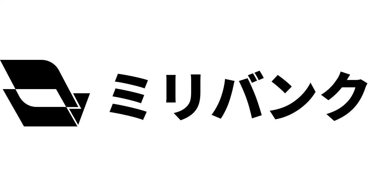黒のシンプルですっきりしたシンボルマークロゴスタイルの銀行広報・プロモーション