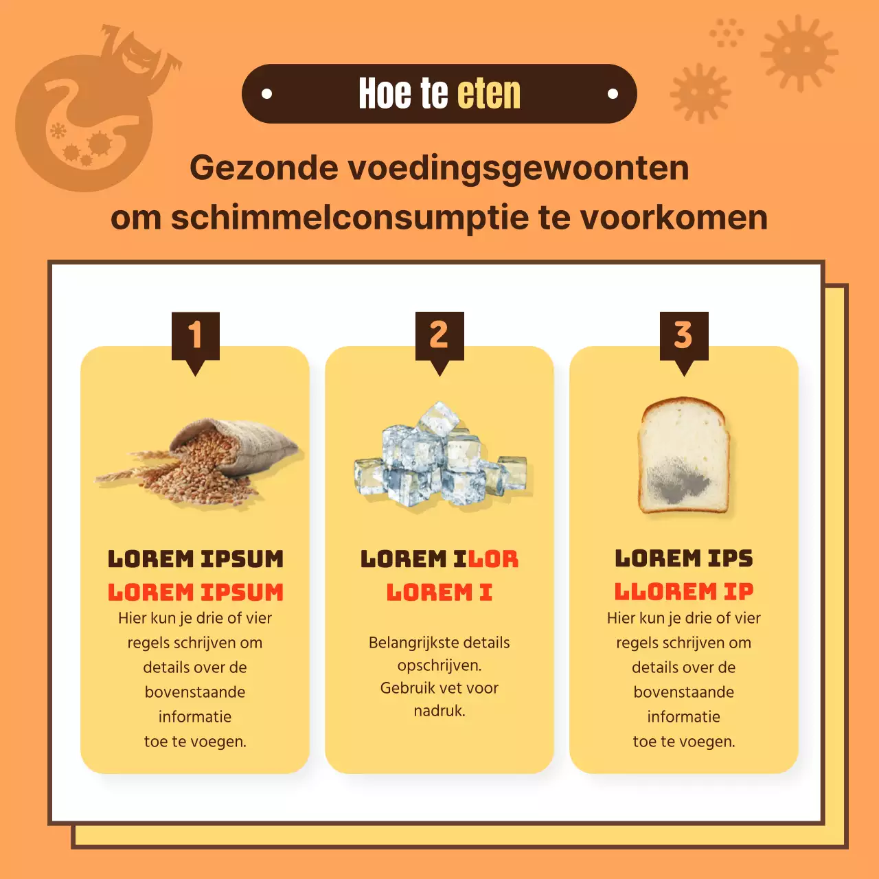 Wijsheid over het bewaren en eten van bruine, kruipende schimmel CardNews