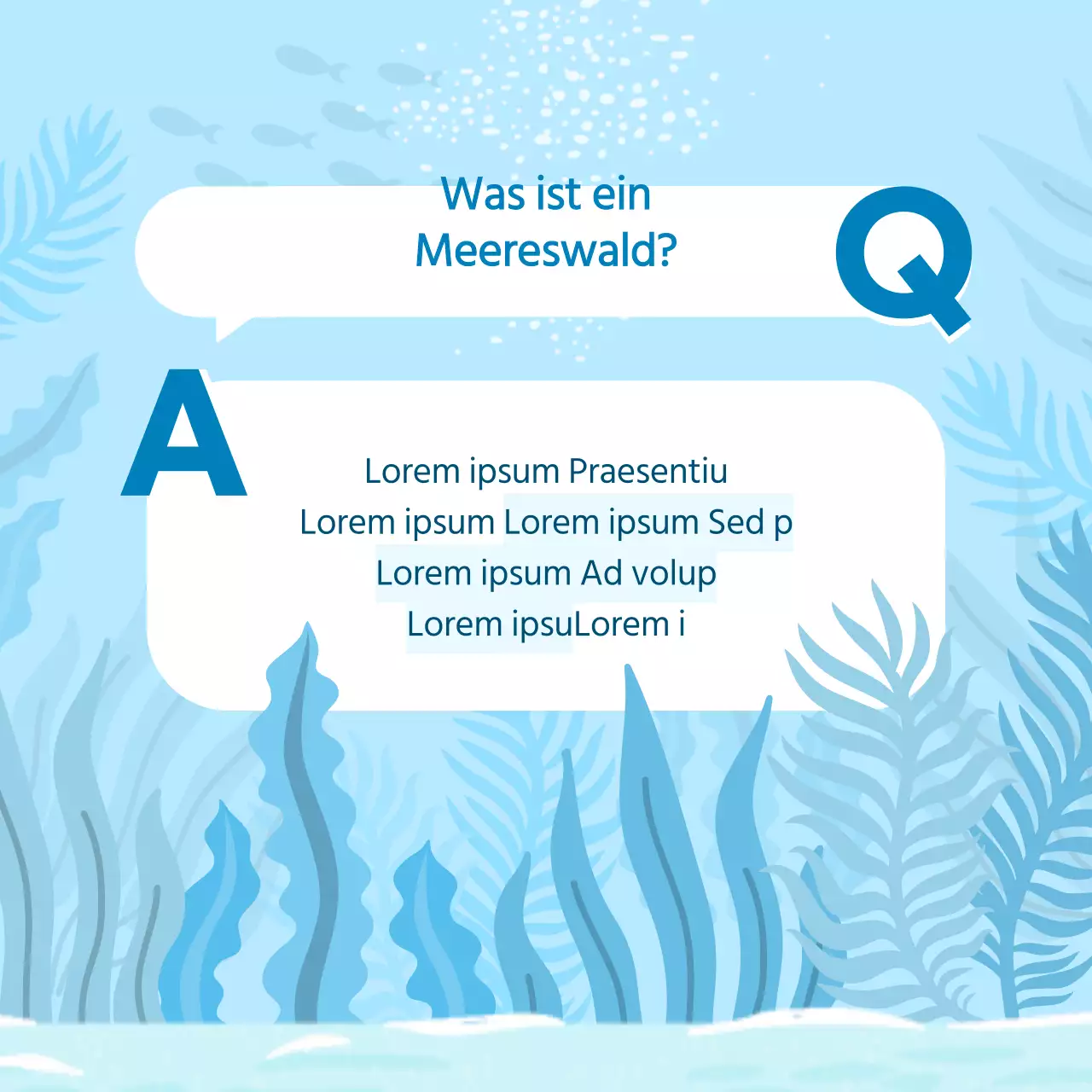 Was ist in dem himmelblauen Meereswald und dem Tag der Meeresfrüchte?