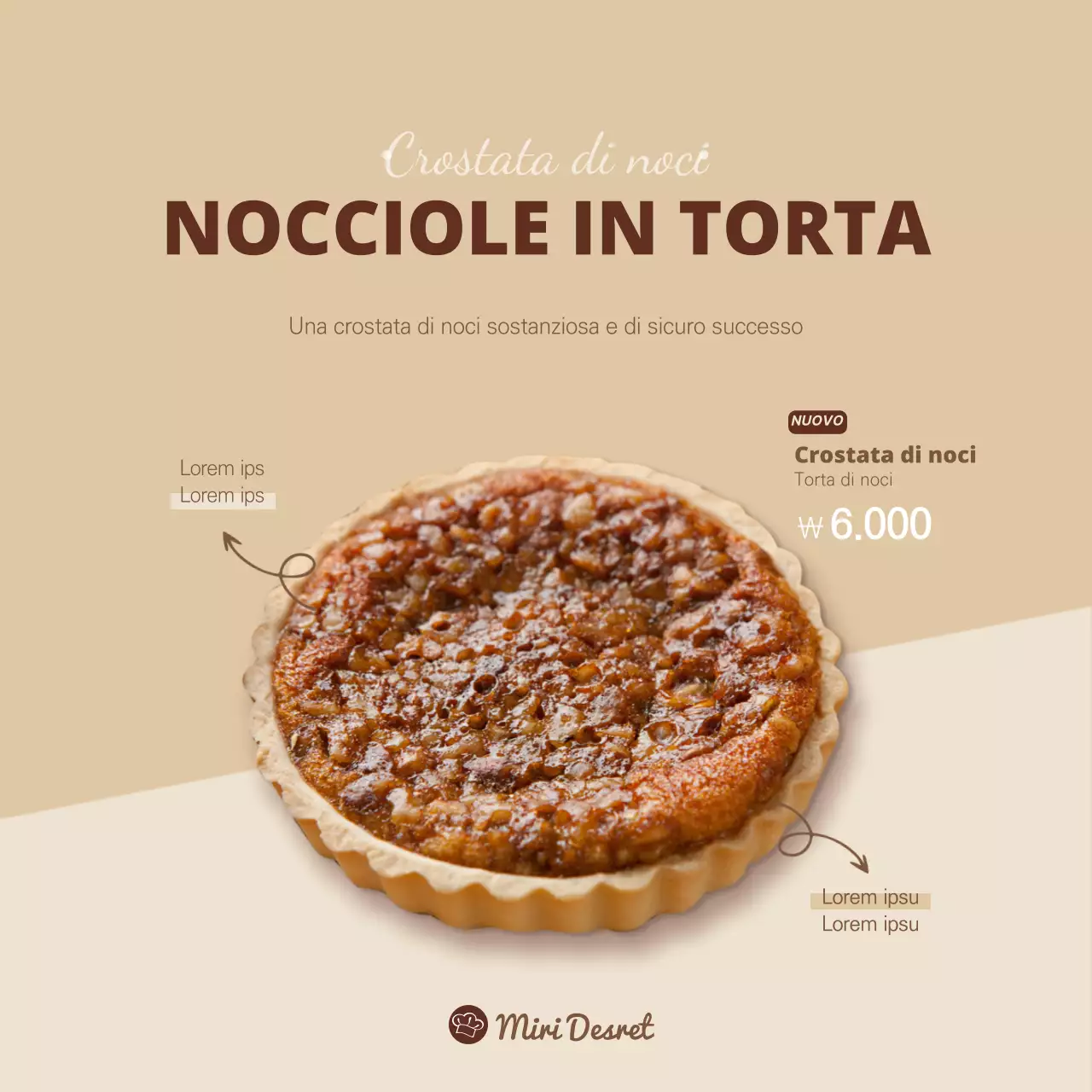 Striscione per crostata di marroni e noci