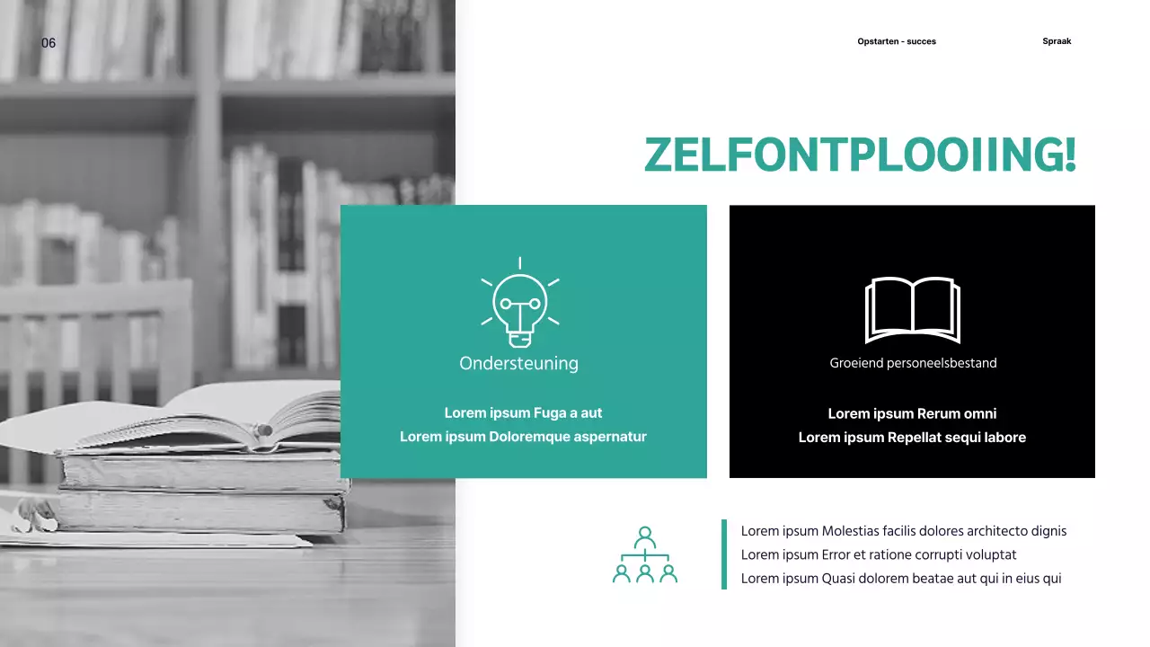 Eenvoudig, mintkleurig voorstel voor marketingbedrijf