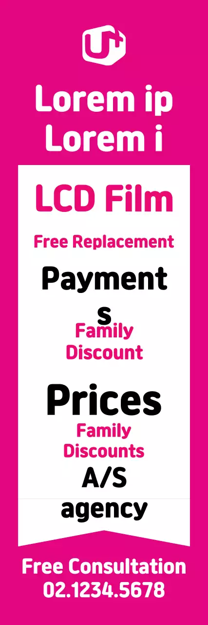 Pink Bold Lcd Promotion Banner