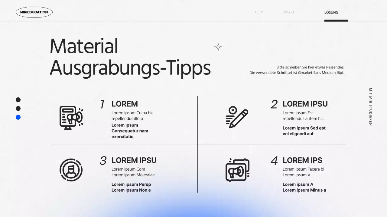 Kitschiger Projektauftrag mit lila Farbverläufen