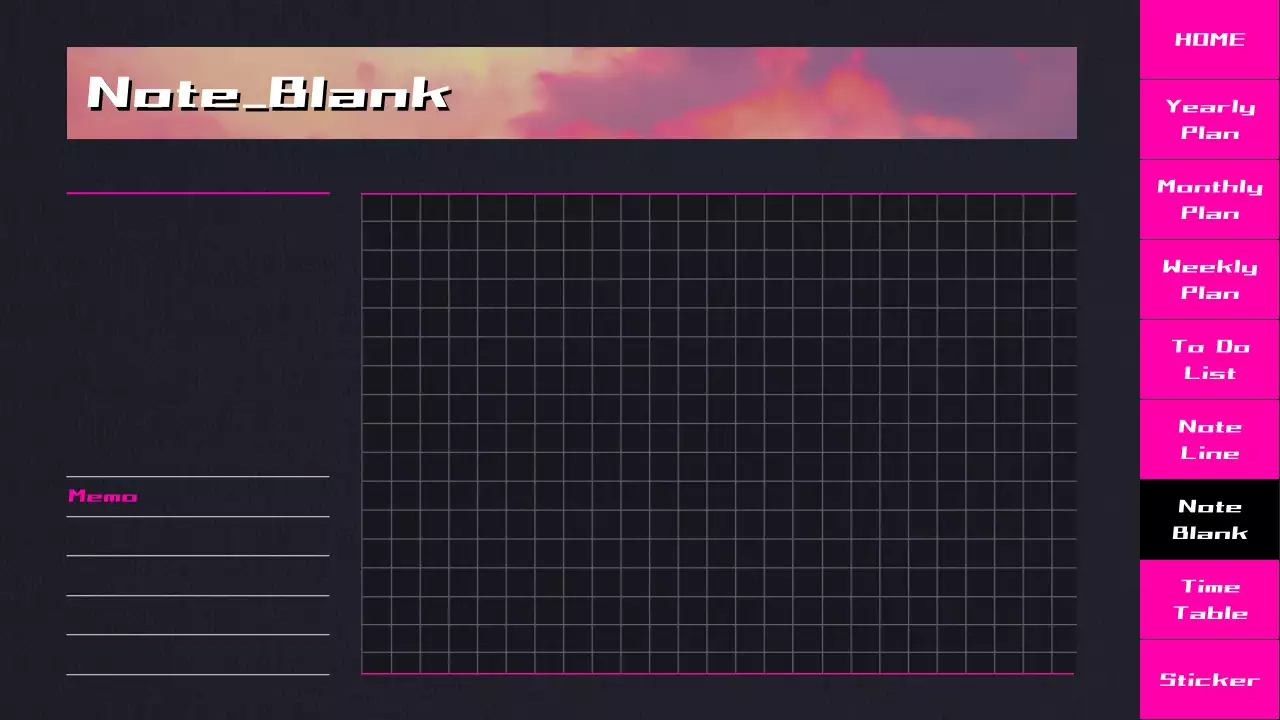 Pink Retro Planner Schedule Presentation