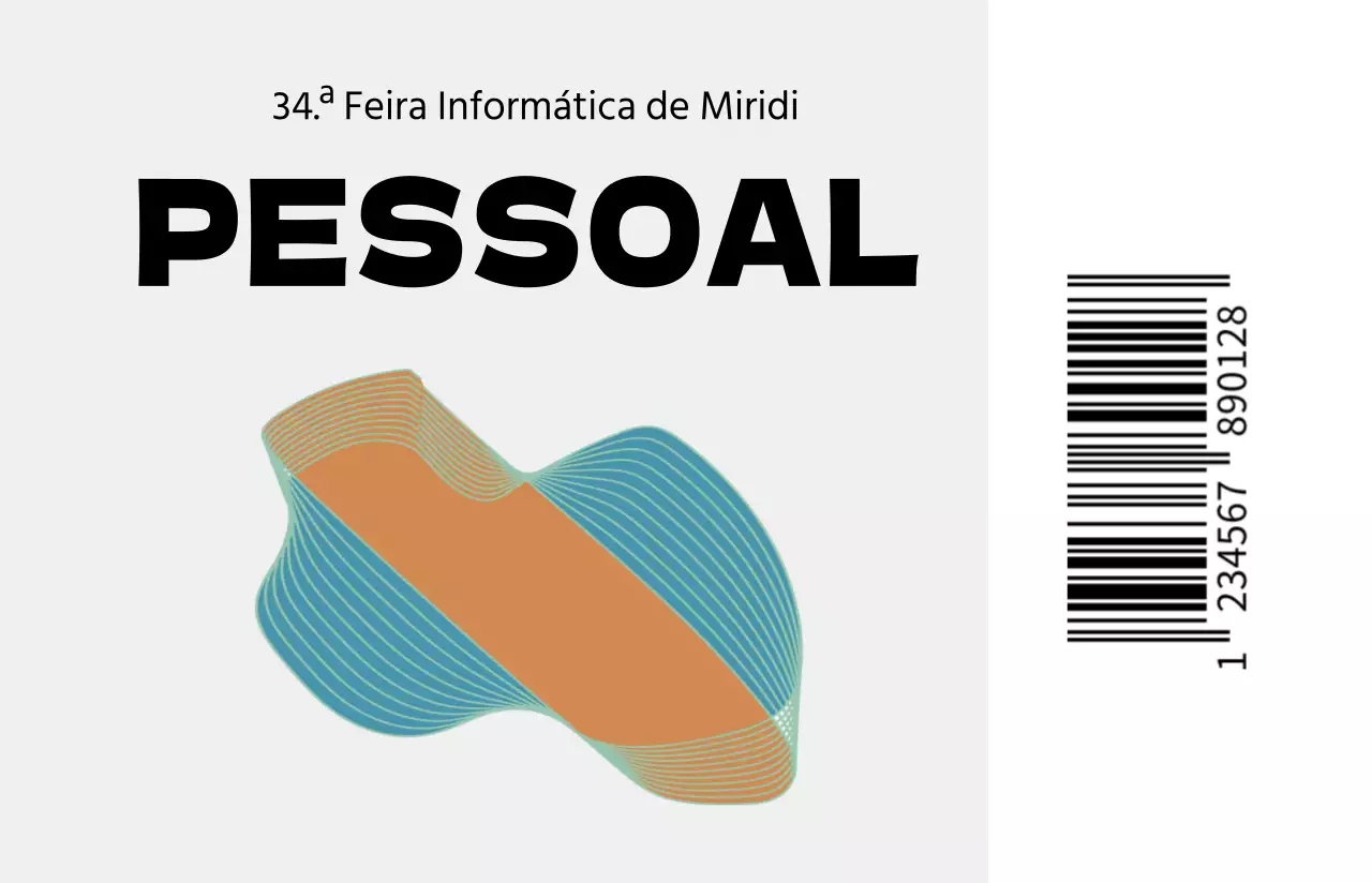 Cartões de pessoal com formas geométricas