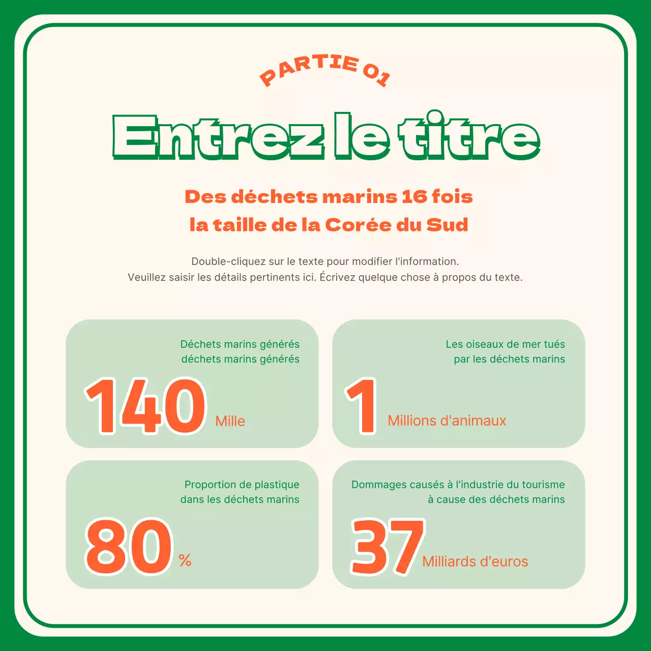 Green Orange Beachcombing CardNews