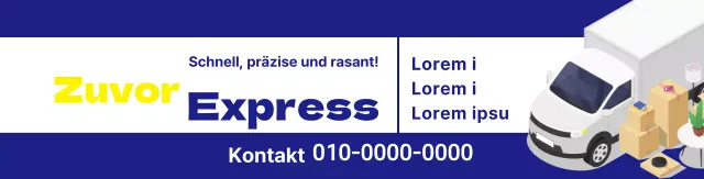 Blauer LKW Illustration Umzugsunternehmen