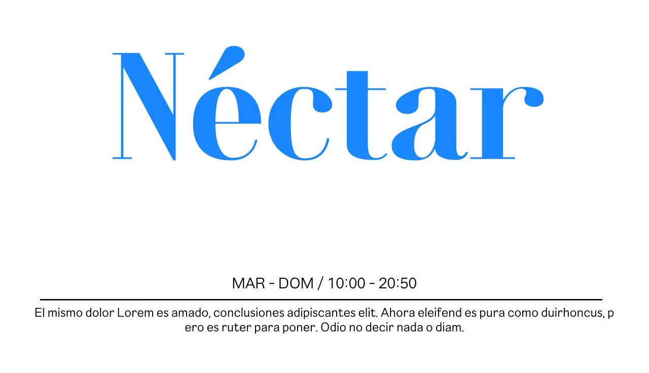 Tarjeta de visita en inglés con un color de acento llamativo