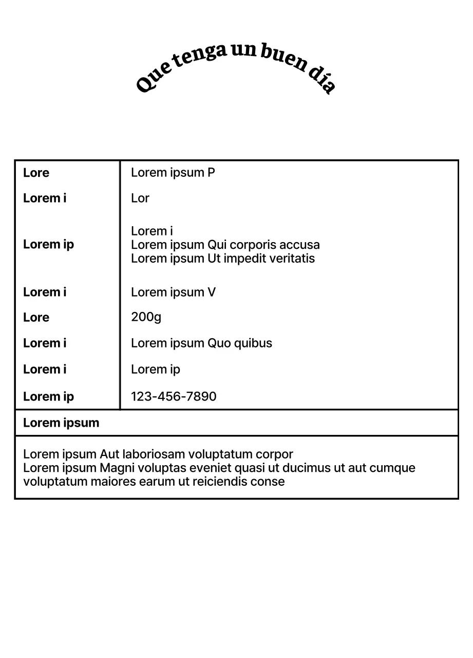 Granos de café sencillos con texto en negro