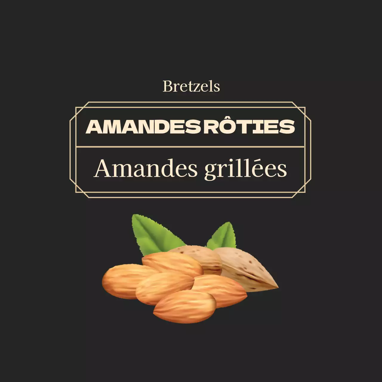 Noix d'amandes grillées Black Neat Frame
