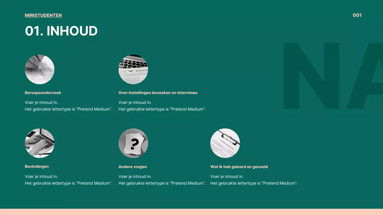 PO vacaturepresentatie in groen en roze