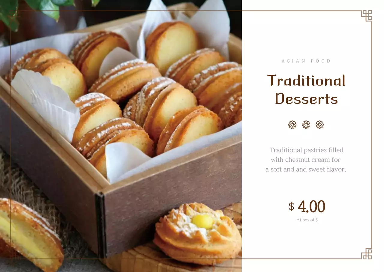 Brown Traditional Desserts Promotion Poster