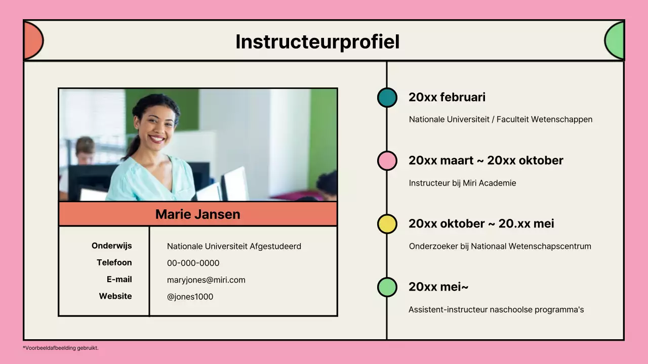 Portfolio met voorstellen voor roze naschoolse programma's