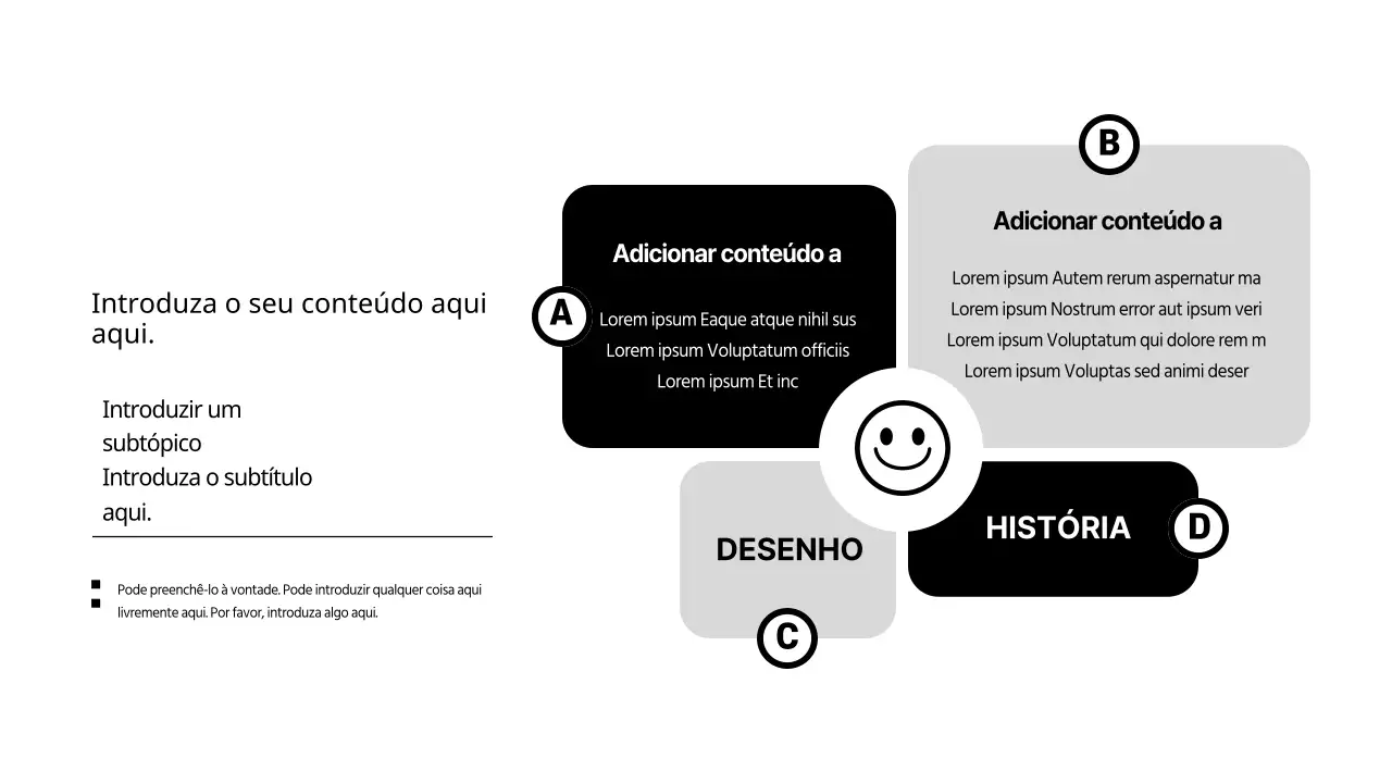 Uma agenda concetual gira a preto e branco
