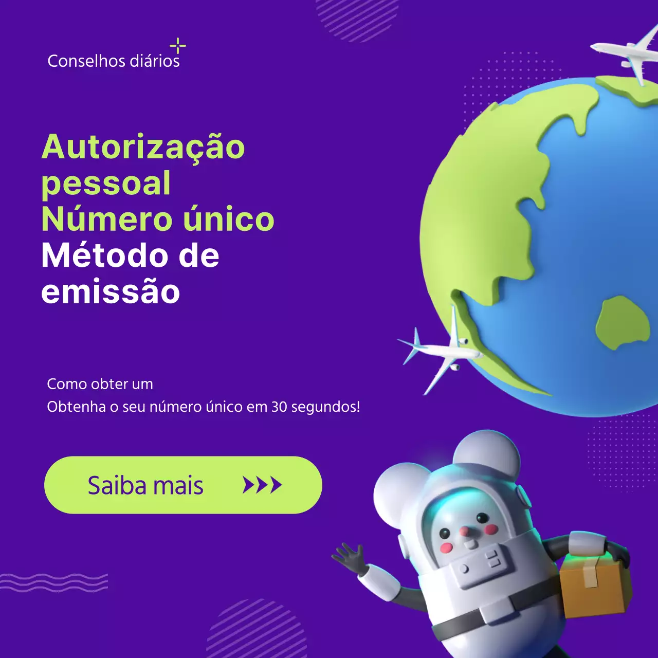 Como obter um número de alfândega roxo e verde-limão para compras no estrangeiro