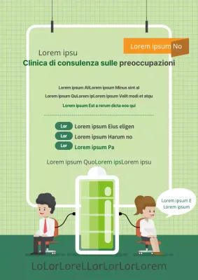 Un volantino semplice e verde per un centro di consulenza psicologica