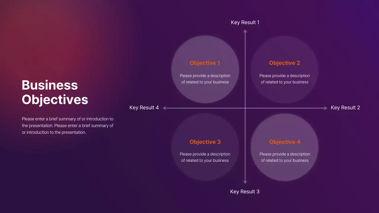 Gradient purple and orange company profile