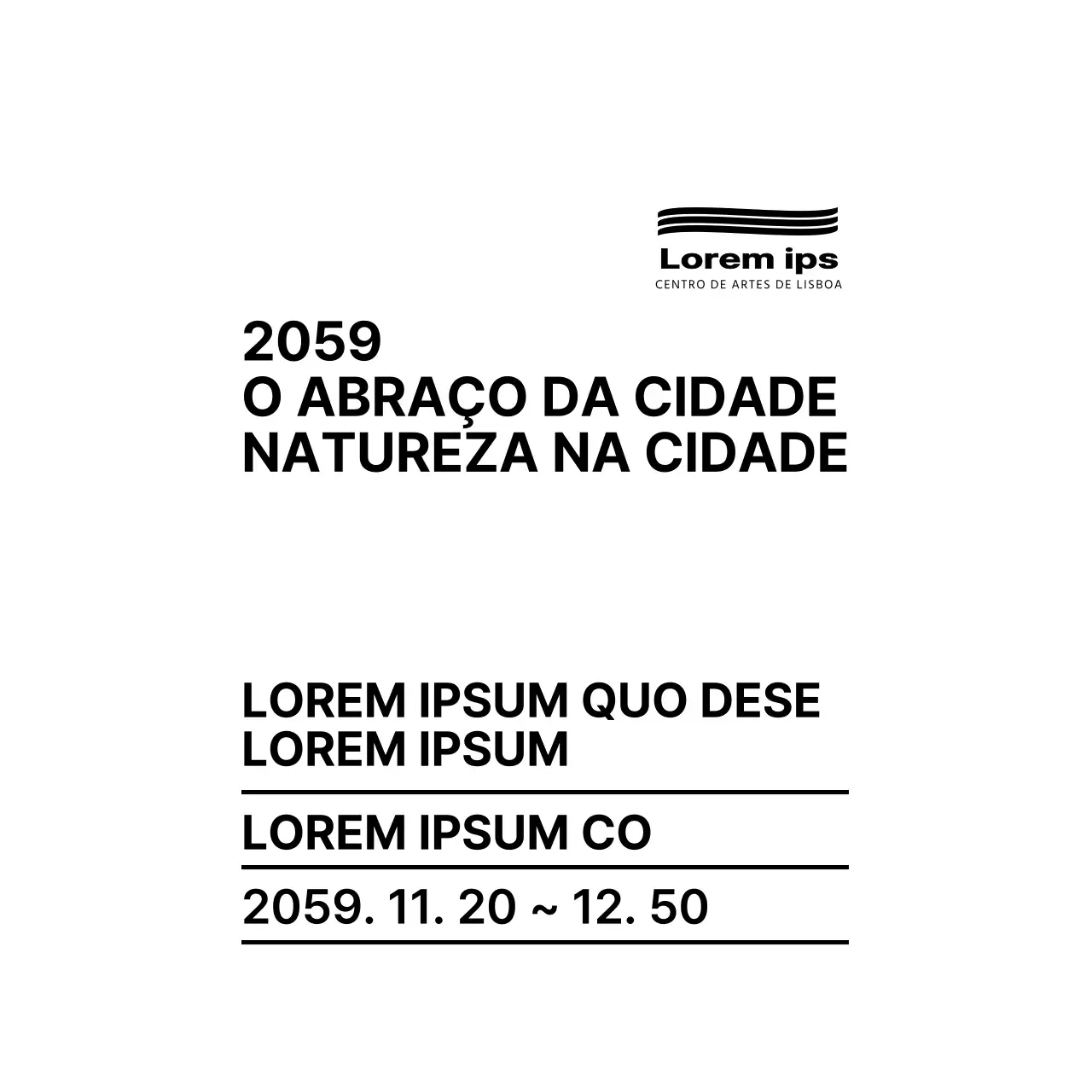 Estilo de apresentação de texto simples e a preto Guia informativo da exposição fotográfica