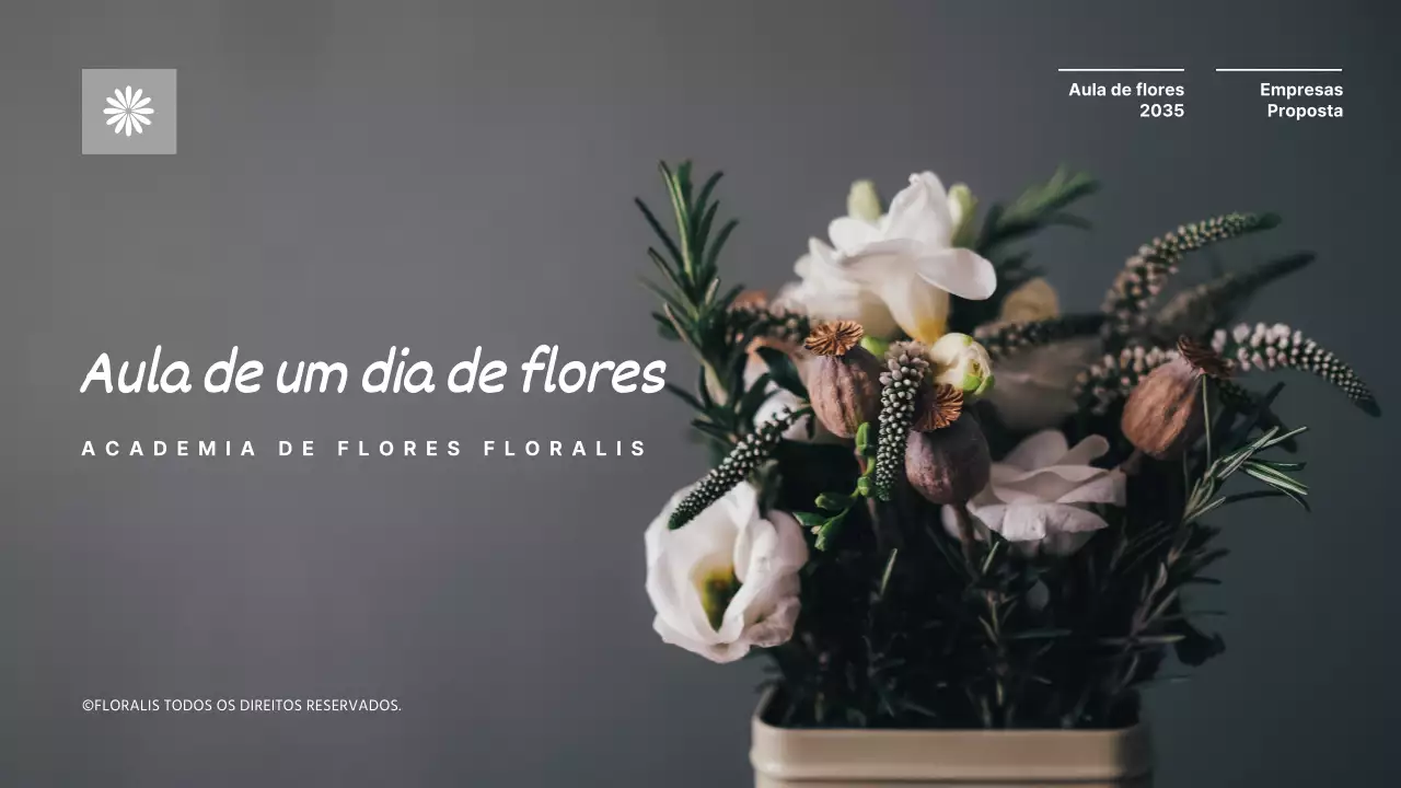 Guia das flores cinzentas e cor-de-rosa - aula de um dia