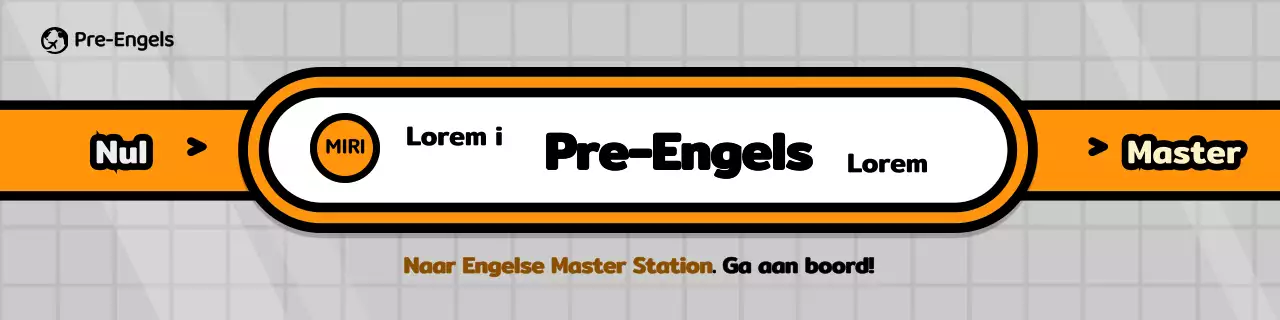 Subway concept school promotie in grijs en oranje